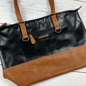 Stone Mountain Camel/Black Shoulder Tote
Bag Purse